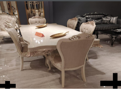 Dining room chair Chair Lehn Wood Luxury Dining room Ess Fabric Style Baroque Chairs new