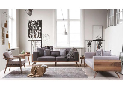Modern Sofa set 3+3+1 Seater Living room Furnishings Wooden frame