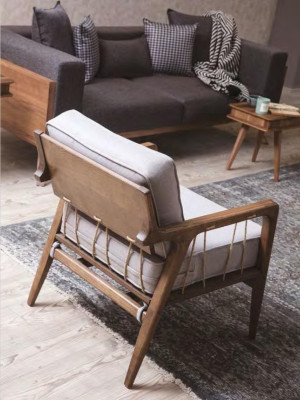 Modern Sofa set 3+3+1 Seater Living room Furnishings Wooden frame
