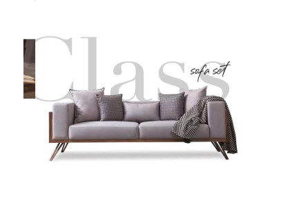 Gray Luxury Sofa Upholstery Couch Living room Furnishings Stylish Furniture