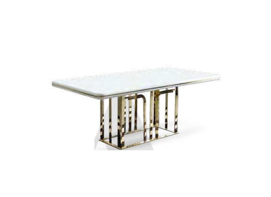 Dining room Suite Dining table 4x Chairs Stainless steel elements Modern Furniture