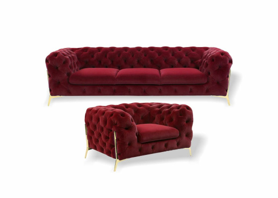 Italy Furniture Sofa set 3+1 Seater Design Sofa Upholstery Couches Chesterfield