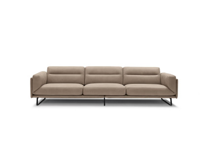 Sofa 4 Seater Leather Sofas Luxury Design Couch Beige Luxury Upholstery Four Seater xxl