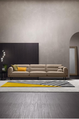 Sofa 4 Seater Leather Sofas Luxury Design Couch Beige Luxury Upholstery Four Seater xxl