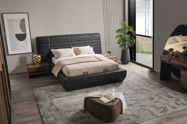 Bedroom Set Bed 2x Bedside tables Dressing table with Mirror Luxury
