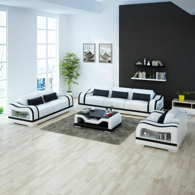 Leather sofa Couch Living landscape 3+2+1 Seater Suite Design Modern Sofa G8030D