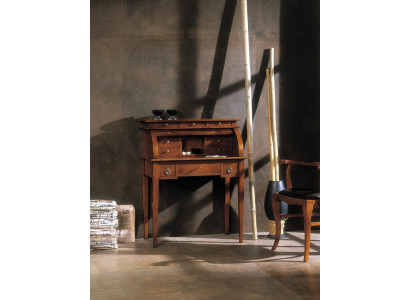 Work table Secretary Office furniture Wood Solid Secretary Table Desk Brown