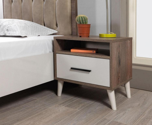 Childrens room Set Complete 5 pcs Modern Youth Room Brown Wood Bed