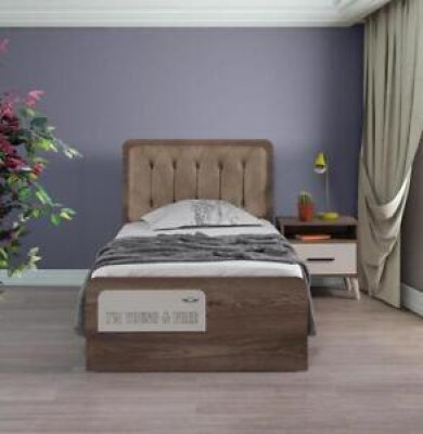 Childrens room Set Complete 5 pcs Modern Youth Room Brown Wood Bed