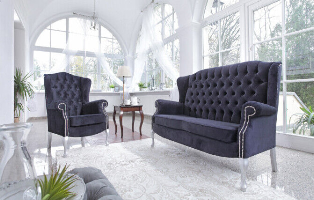 Classic Chesterfield Sofa set 3+2+2 Seater Sofa Couch Upholstery Velvet new