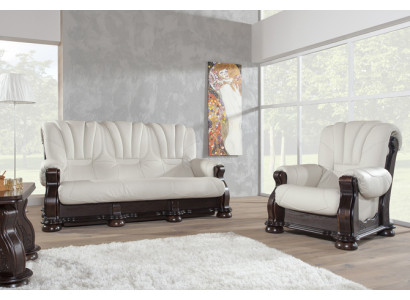 Leather sofa set of the luxury class with real wooden frame Suite 3+2 sofa