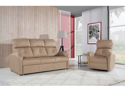 Sofa set 3+1+1 Seater Set Design Sofas Upholstery Couches Relax Leather