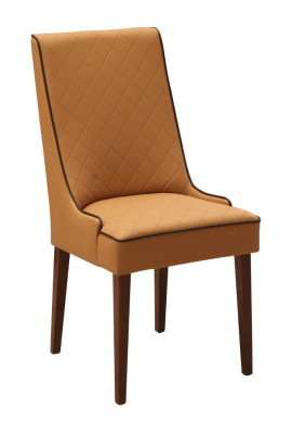 Set 8x Designer Chair Leather Armchair Upholstery Chairs Gastro Dining room Wood