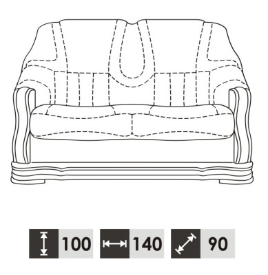 Classic Living room Furniture Sofa set Leather sofa Seat cushion Sofa