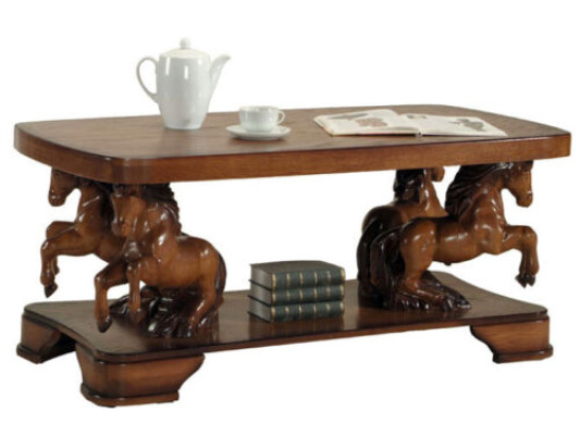 Real Handcraft Horse Wood Table Couch Tables Side 137cm Sofa Classic r