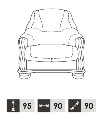 Classic Sofa Set Wood 3+1 Complete's Set Seat Upholstery Couch Set