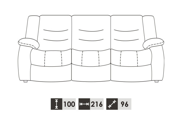 Leather Function Couch Three Seater Couch 3Seater Upholstery Sofa Sofas Couches