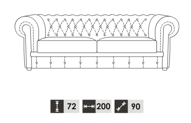 Sofa 3 Seater Chesterfield Design Relax Sofas Upholstery Modern Couches