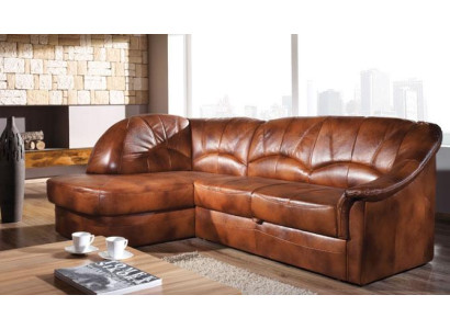 Classic Corner sofa 100% Leather Living landscape Upholstery Sofa Couch Seat