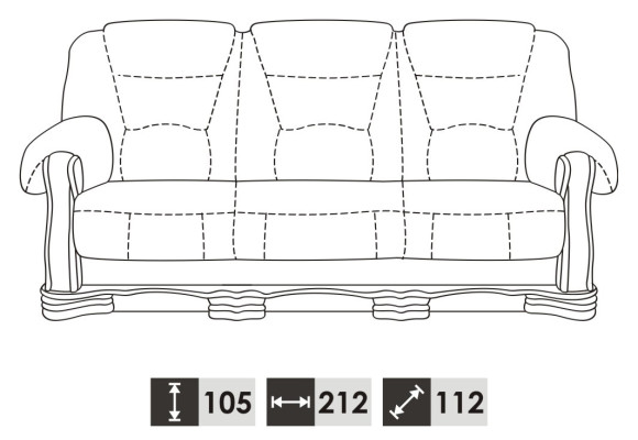 Sofa 3 Seater Classic r Seat Living landscape Sofas Couches Upholstery