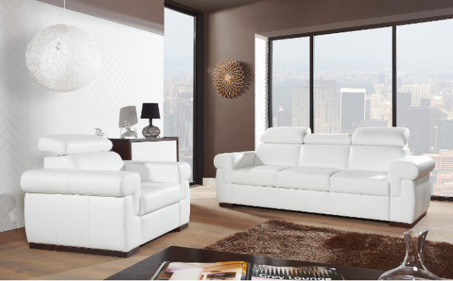 Sofa 3 Seater Design Sofas Upholstery Couches 100% Leather Relax Modern