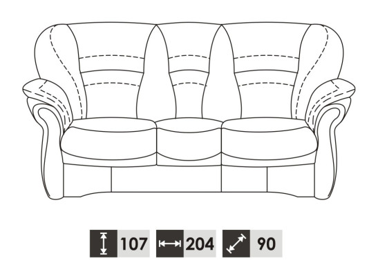 Sofa 3 Seater Design Sofas Upholstery Couches Leather Relax Decoration Modern Seat