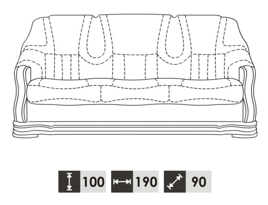 Three Seater Couch Classic Leather Sofa Couch Upholstery Sofa 3 Seater Leather