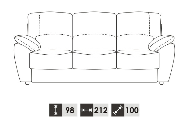 Modern Three Seater Design Sofa 3 Seater Relax Sofas Upholstery Couch Seat new
