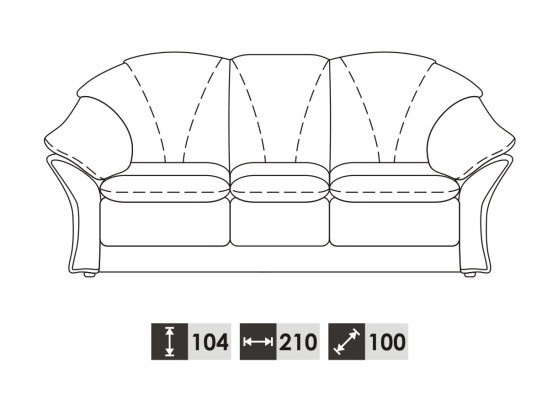 Design Relax Sofas Couch Upholstery Three-seater Couches Imitation leather Sofa