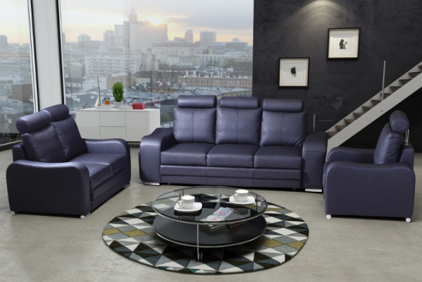 Design Sofa 3 Seater Relax Sofas Upholstery Modern Three Seater Couch 100% Full leather