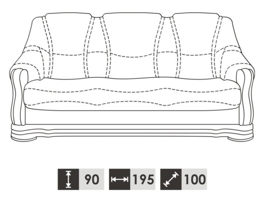 Classic three-seater couch couches upholstery sofa 3-seater leather couches