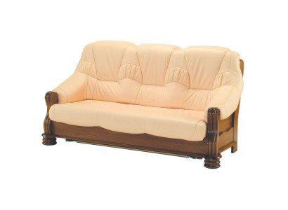 Sofa Luxury 3 Seater Couch Upholstery Wood Leather Couch Set Three Seater Couches