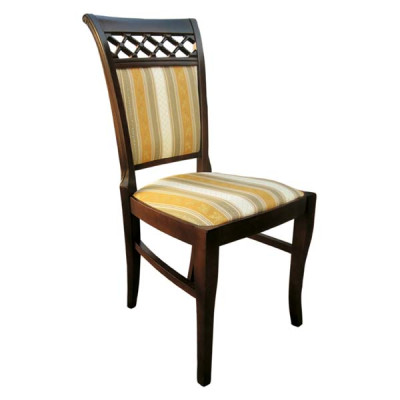 Set 6x Armchair Chair Designer Wood Fabric Upholstery Chairs Gastro Dining room Textile