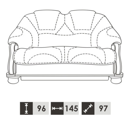 Sofa 2 Seater Seat Classic r Living landscape Sofas Couches Upholstery Two-seater