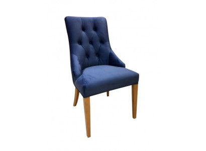 Set 2x Armchair Solid wood Dining room chair Fabric Upholstery Chair Gastro Dining room