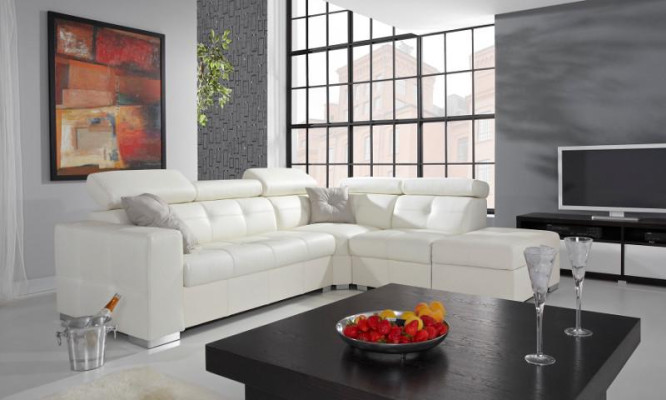 Design Corner sofa Living landscape Upholstery Corner 100% Leather Sofa Couch Seat