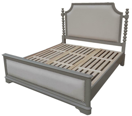 Elegant double bed with classic m design and luxurious headboard