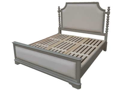 Elegant double bed with classic m design and luxurious headboard