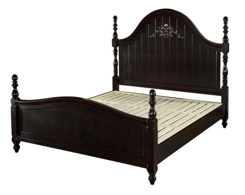 Designer Bed Country House Wood Hotel Metal Beds Double Bedroom Wood Furniture