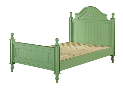 Green Bed Classic Beds Country House Double bed Hotel Luxury Bedroom new