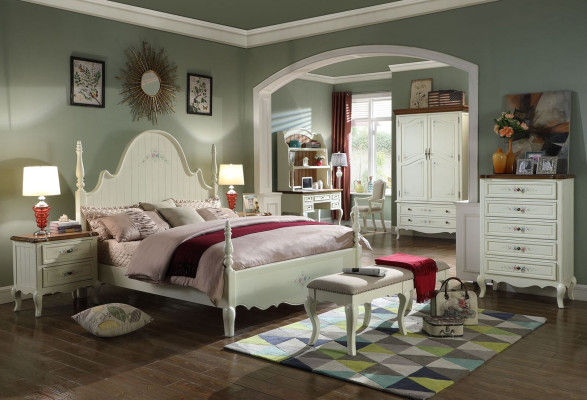 Bed Upholstered bed Luxury Bedroom Design Beds Textile Wood Bed frame new
