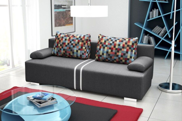 Sofa bed 3-Seater with sleeping function, bed base and folding couch - designer sofa