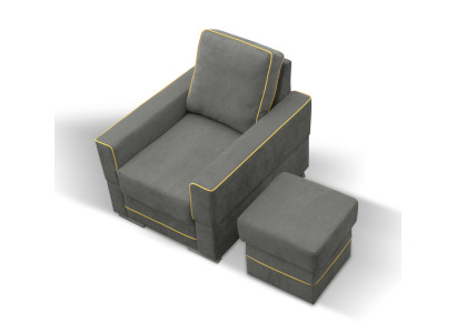 Sofa 1 Seater Couch Designer Textile Sofas Upholstery new Modern Armchair