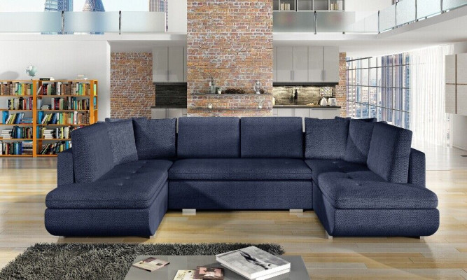 XXL Living landscape Corner sofa Sofa Couch Upholstery Suite Corner Designer new Fabric