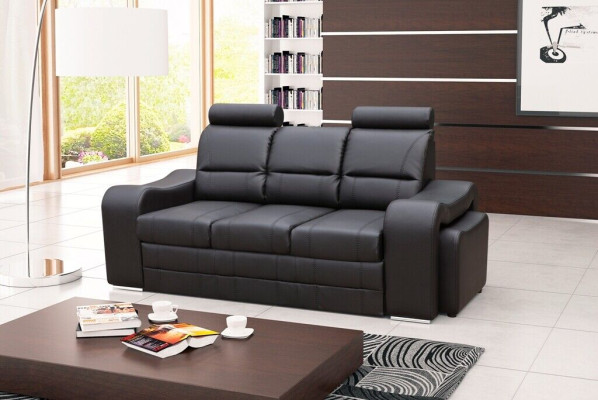 3 Seater Sofa Couch Upholstery Couches Sofas 3 Seater with Stool Suite Upholstery