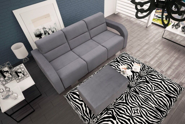 3 Seater Luxury Stool Sofa Couch Blue Living room Law Firm Furniture