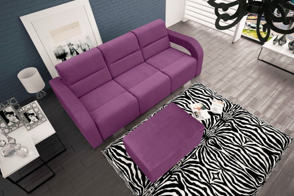 3 Seater Luxury Stool Sofa Couch Blue Living room Law Firm Furniture