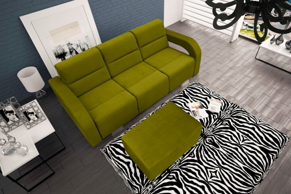 3 Seater Luxury Stool Sofa Couch Blue Living room Law Firm Furniture