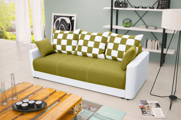 Sofa bed 3-Seater with sleeping function and bed base - Comfortable folding sofa