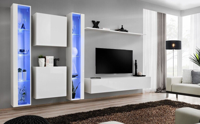 Designer Modern Wall unit Luxury Shelves Complete Wall Wardrobe Living room furniture